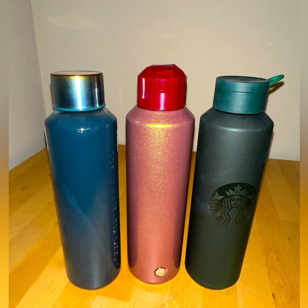Starbucks Screw Top Water Bottles - Set of 3